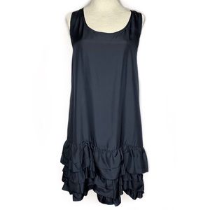 Gap 100% Silk Racerback Tiered Ruffle Hem Dress